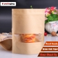 5 pcs Inkjet Printable Standing Zipper Paper Food Bags Resealable Food Packaging with Window